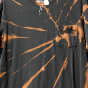 L Black-Orange Tie-Dye T-Shirt